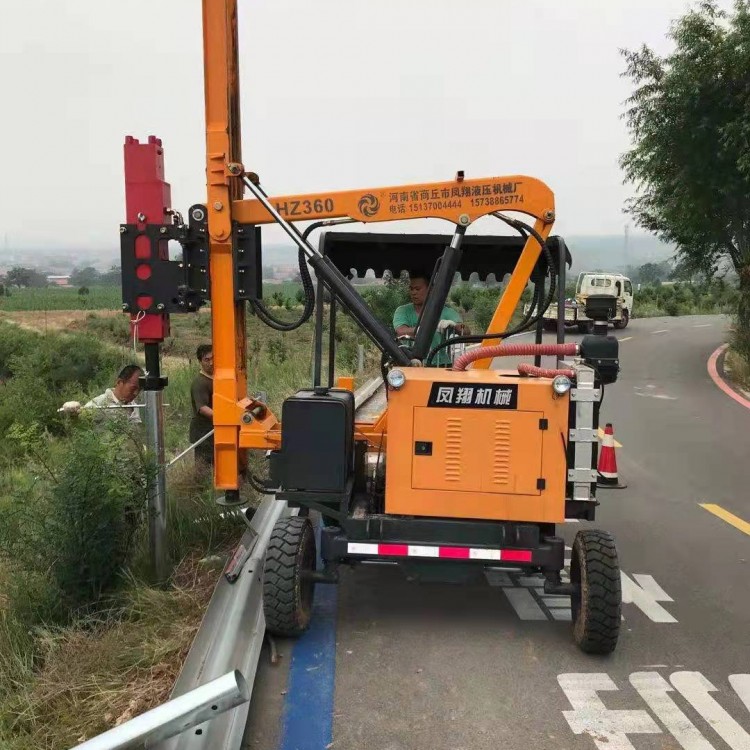 护栏钻孔机 液压打拔钻孔一体机