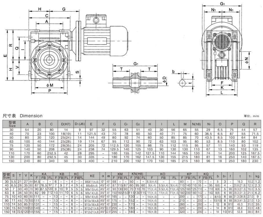 蜗轮蜗杆减速电机