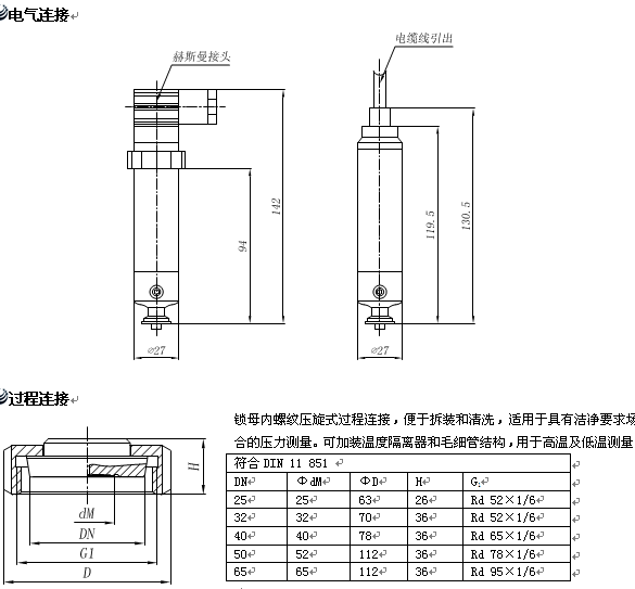 隔膜式压力变送器