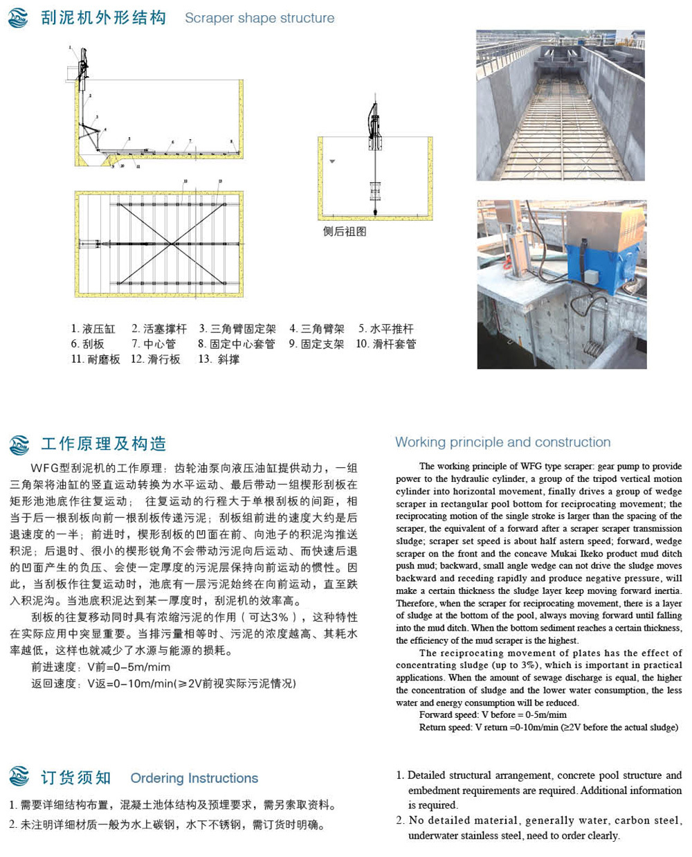 WFG型液压往复式刮泥机